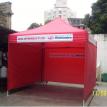 folding tent 10 x 10 - with 3 sides cloth with branding flex print
